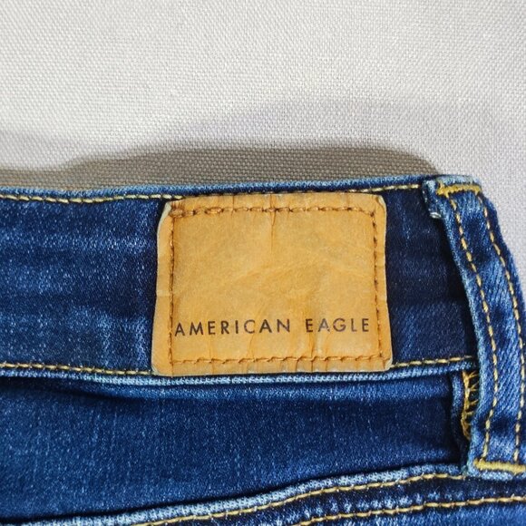 American Eagle ne(x)t level stretch jeggings women's size 4 Long ink blue - Picture 5 of 16